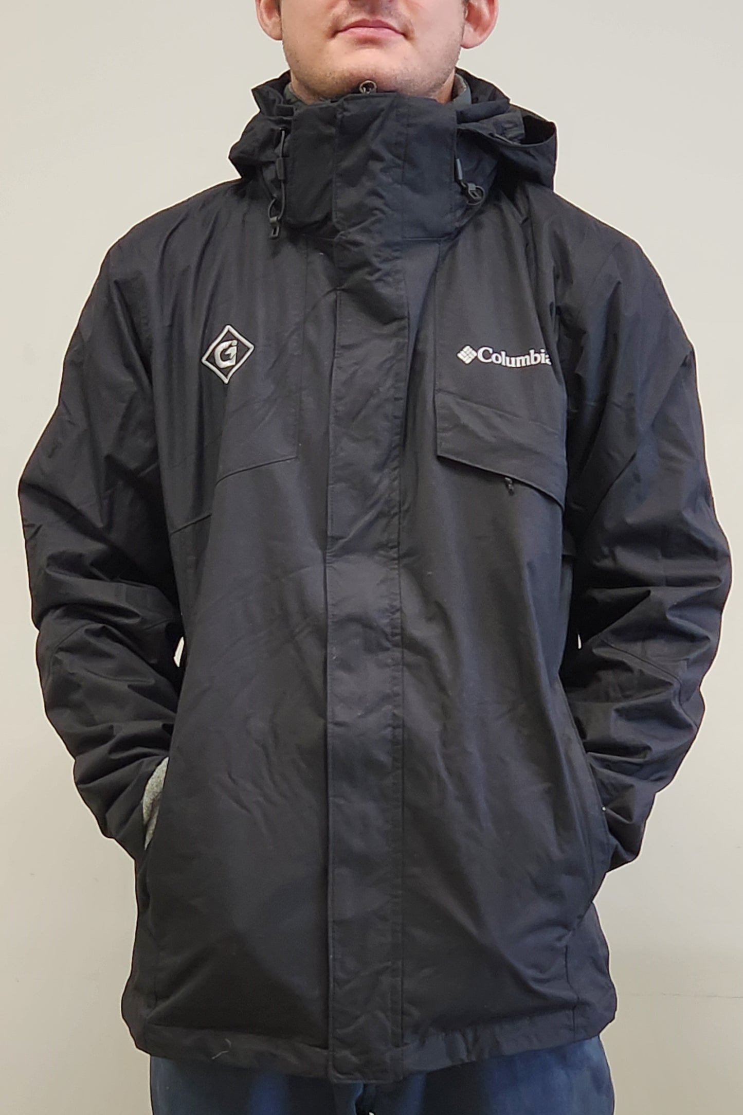 Black coat with integrated lining (men)