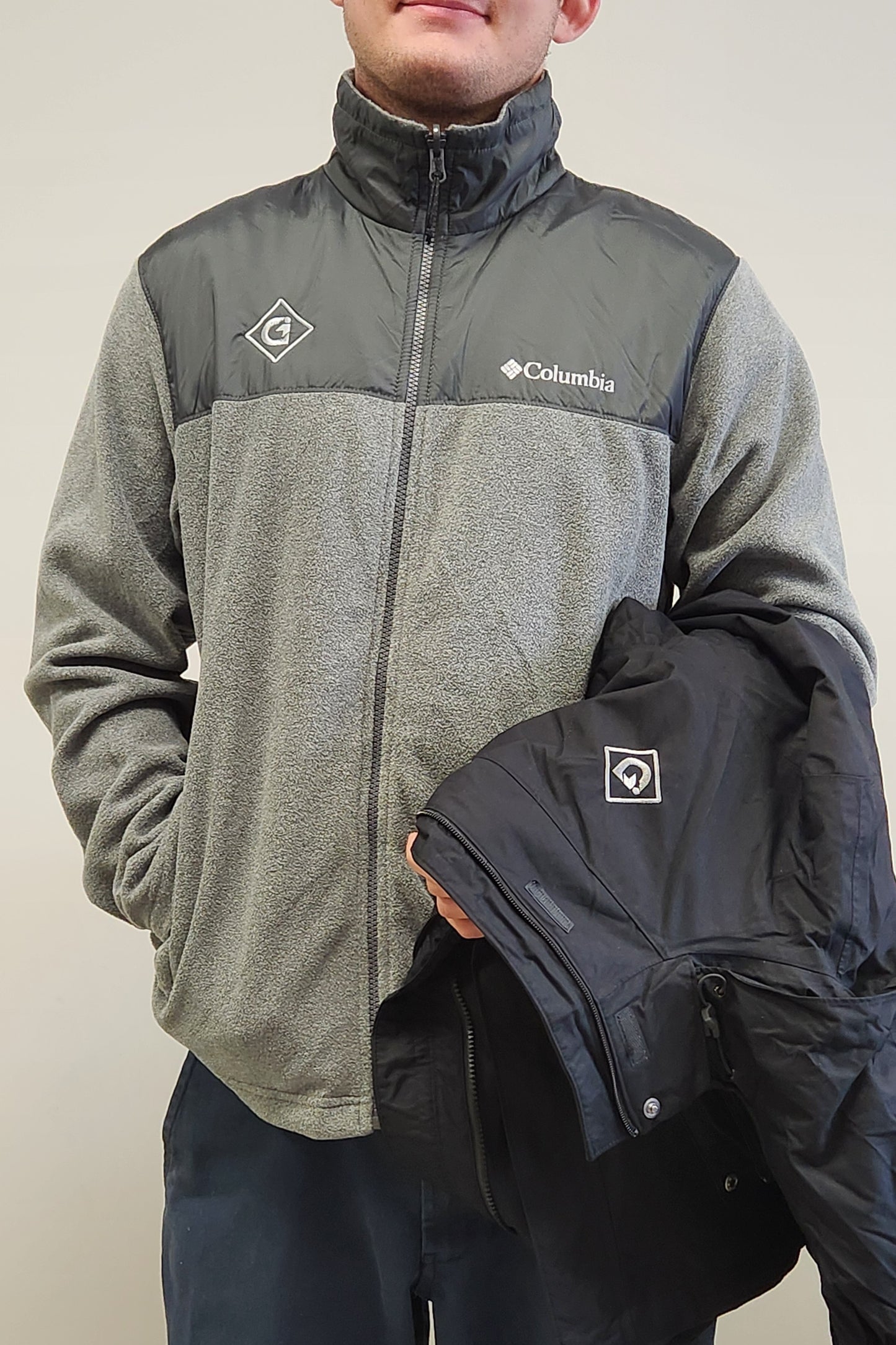 Black coat with integrated lining (men)