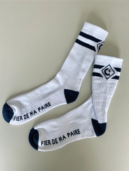 White Centraide socks (fier de ma paire)