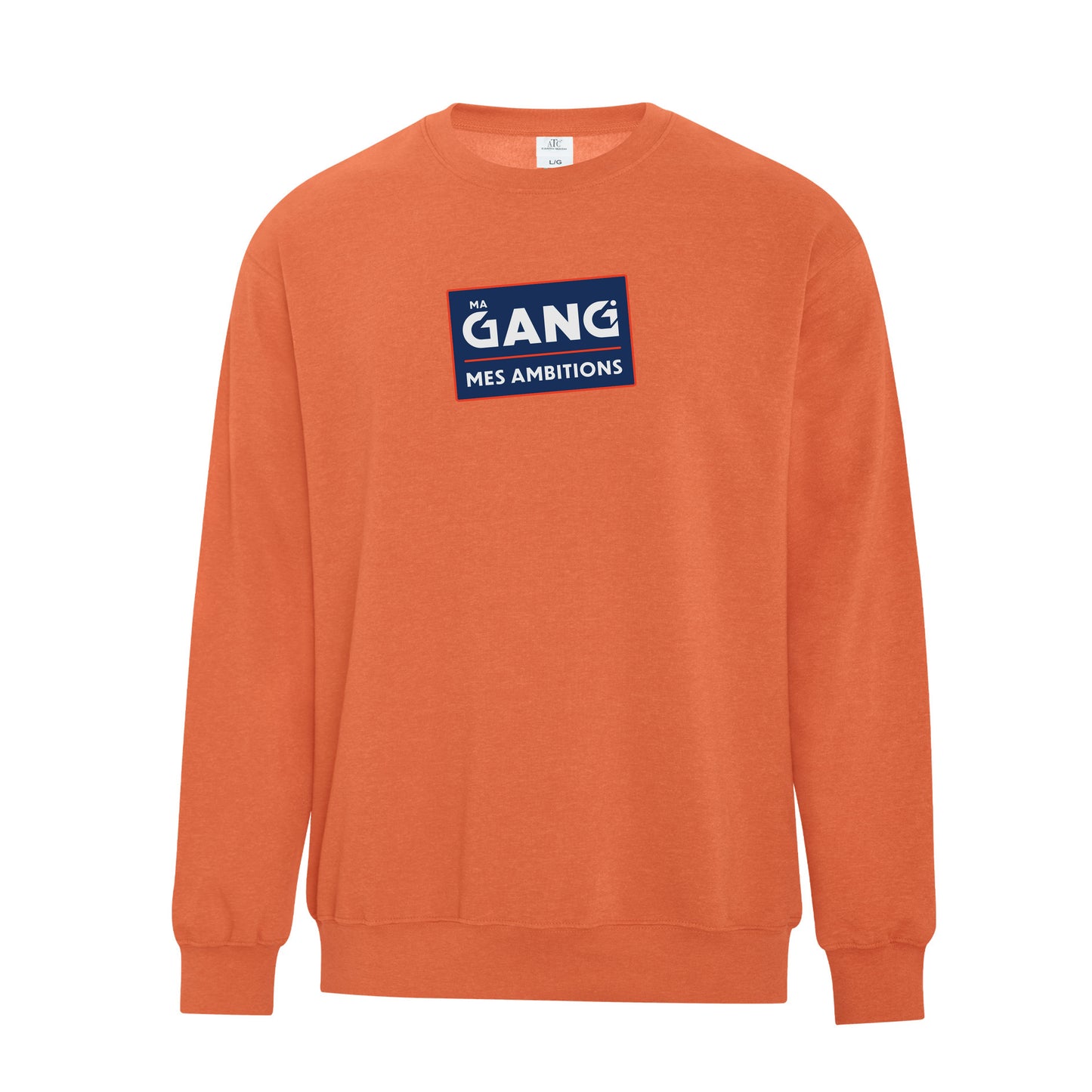 Nouveau modèle // Crewneck orange - Ma Gang, mes ambitions