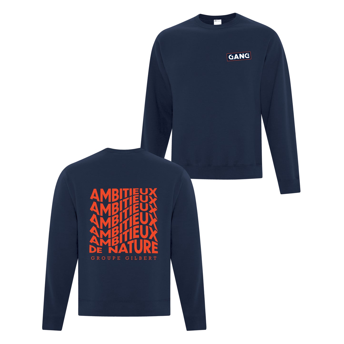 Nouveau modèle // T-shirt manches longues - Marine - Ambitieux de nature