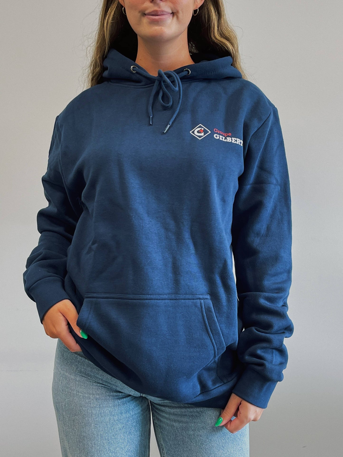 Blue hoodie