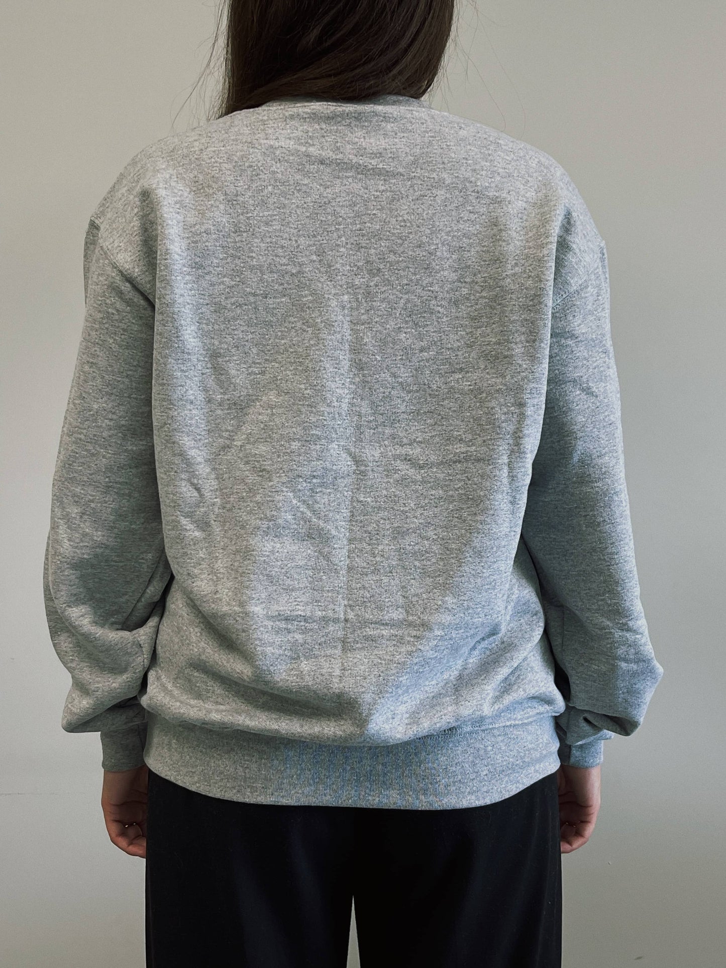 Gray crew neck sweater