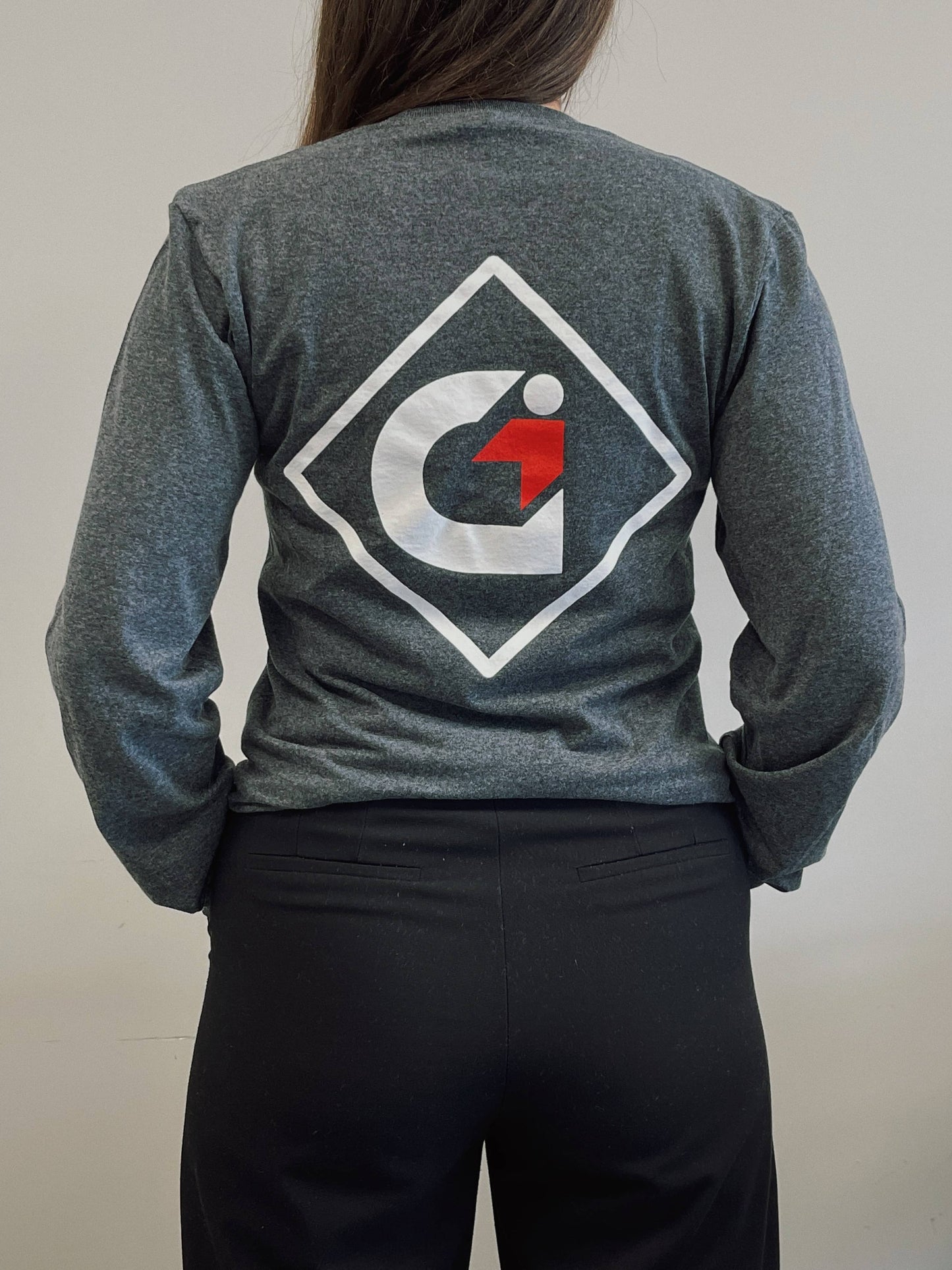 Charcoal long-sleeved t-shirt
