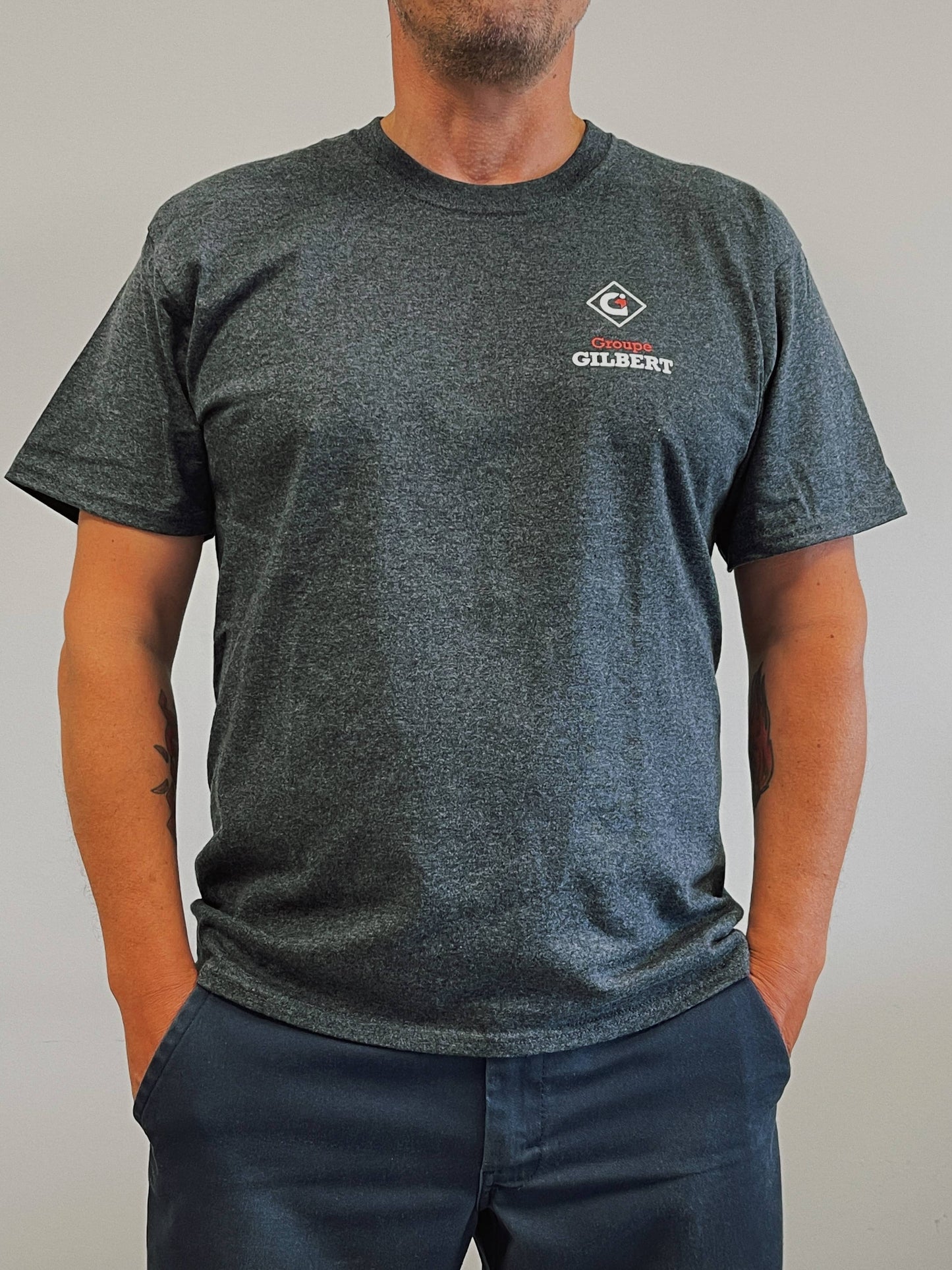 Charcoal short-sleeved t-shirt