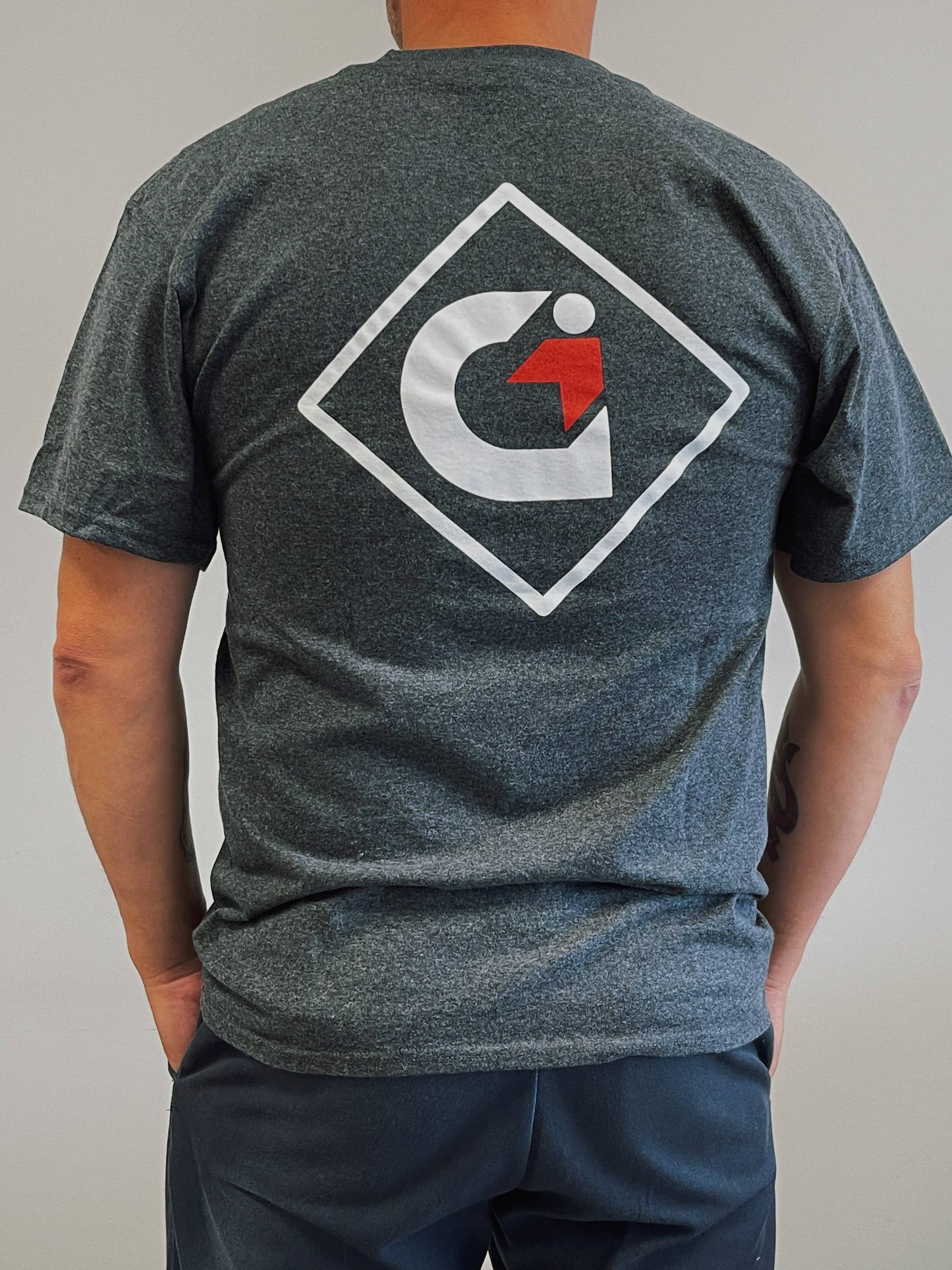 Charcoal short-sleeved t-shirt
