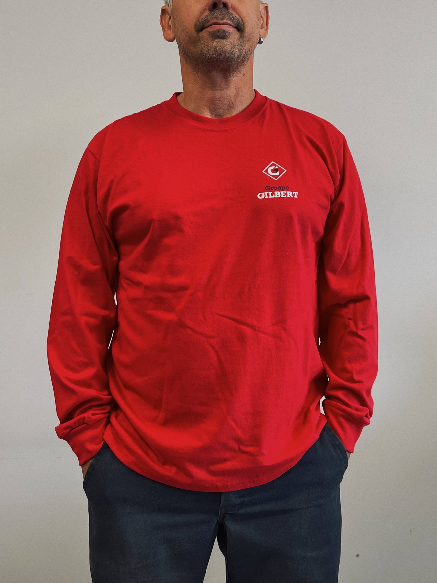 Red long sleeve t-shirt