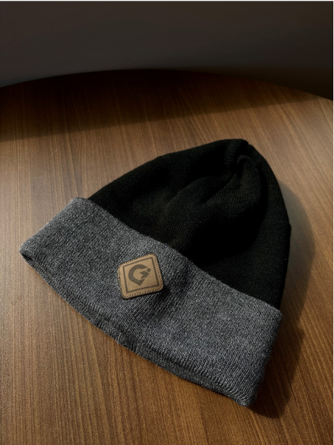 Black and gray hat