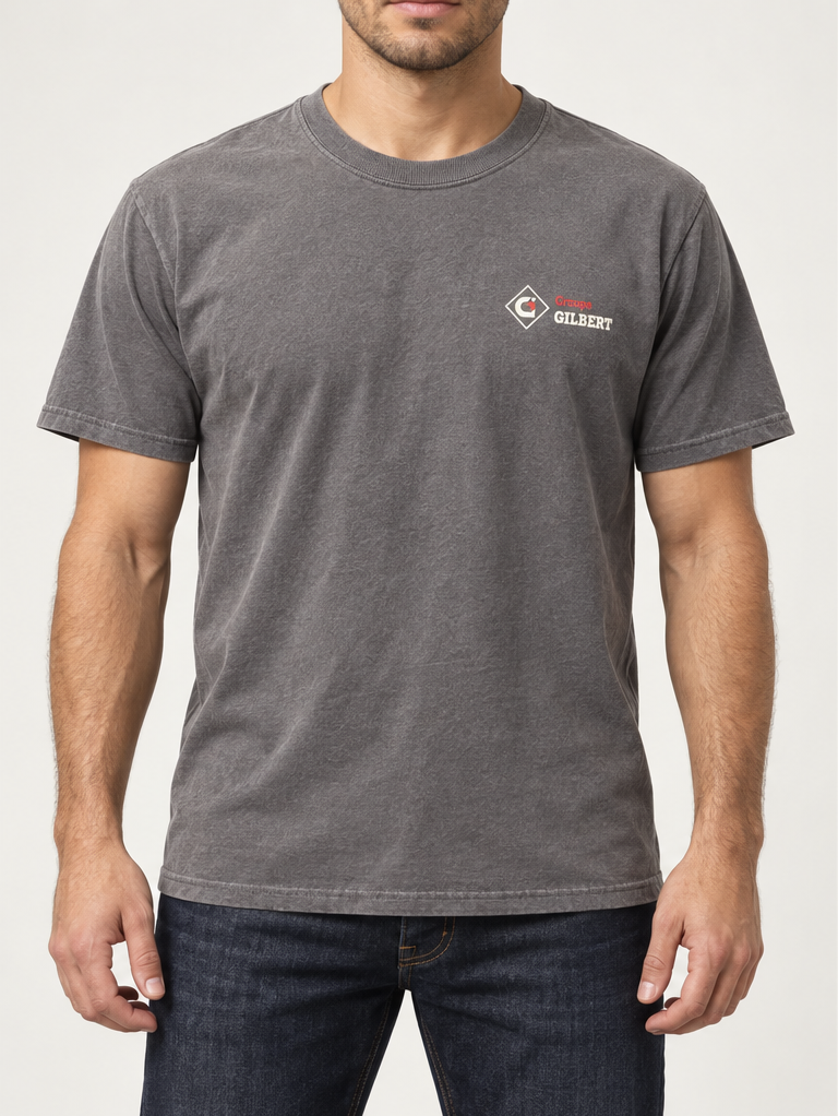 T-shirt à manches courtes gris foncé