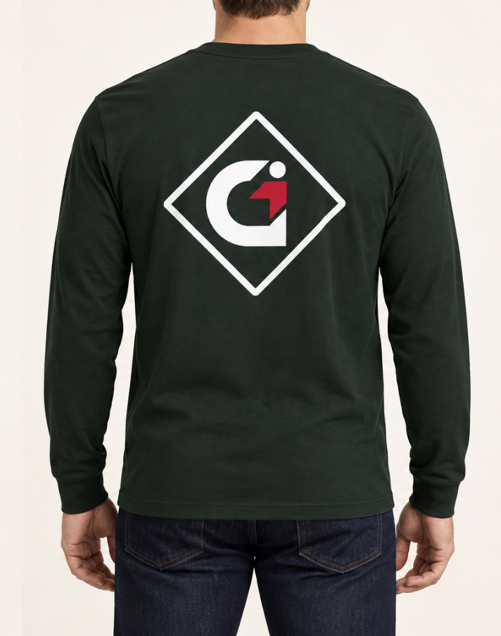 T-shirt à manches longues vert forêt