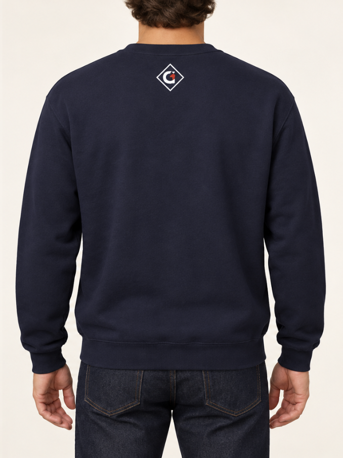 Nouveau modèle // Crewneck - Marine - Ambitieux de nature