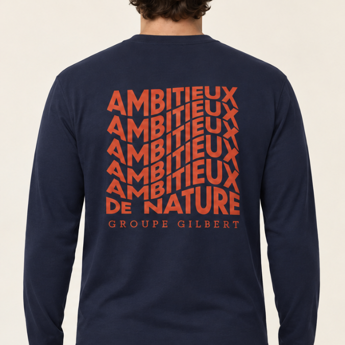 Nouveau modèle // T-shirt manches longues - Marine - Ambitieux de nature