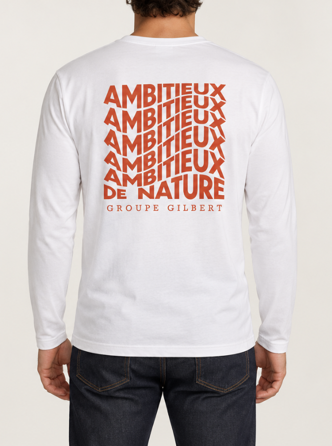 Nouveau modèle // T-shirt manches longues - Blanc - Ambitieux de nature