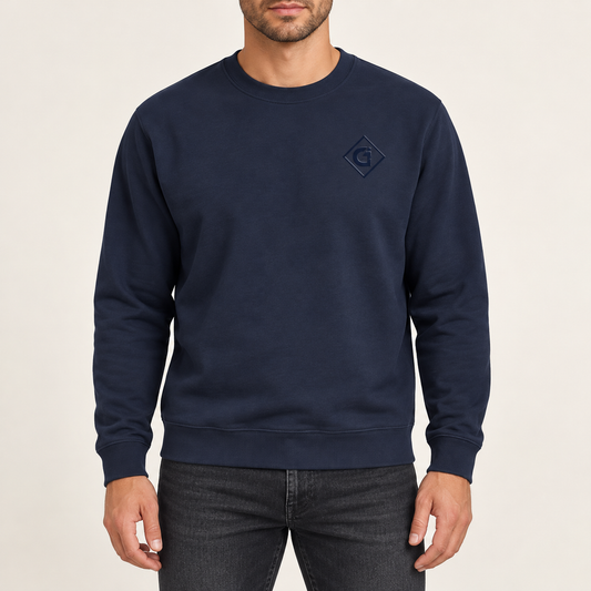 Nouveau modèle // Crewneck - Marine - Groupe Gilbert