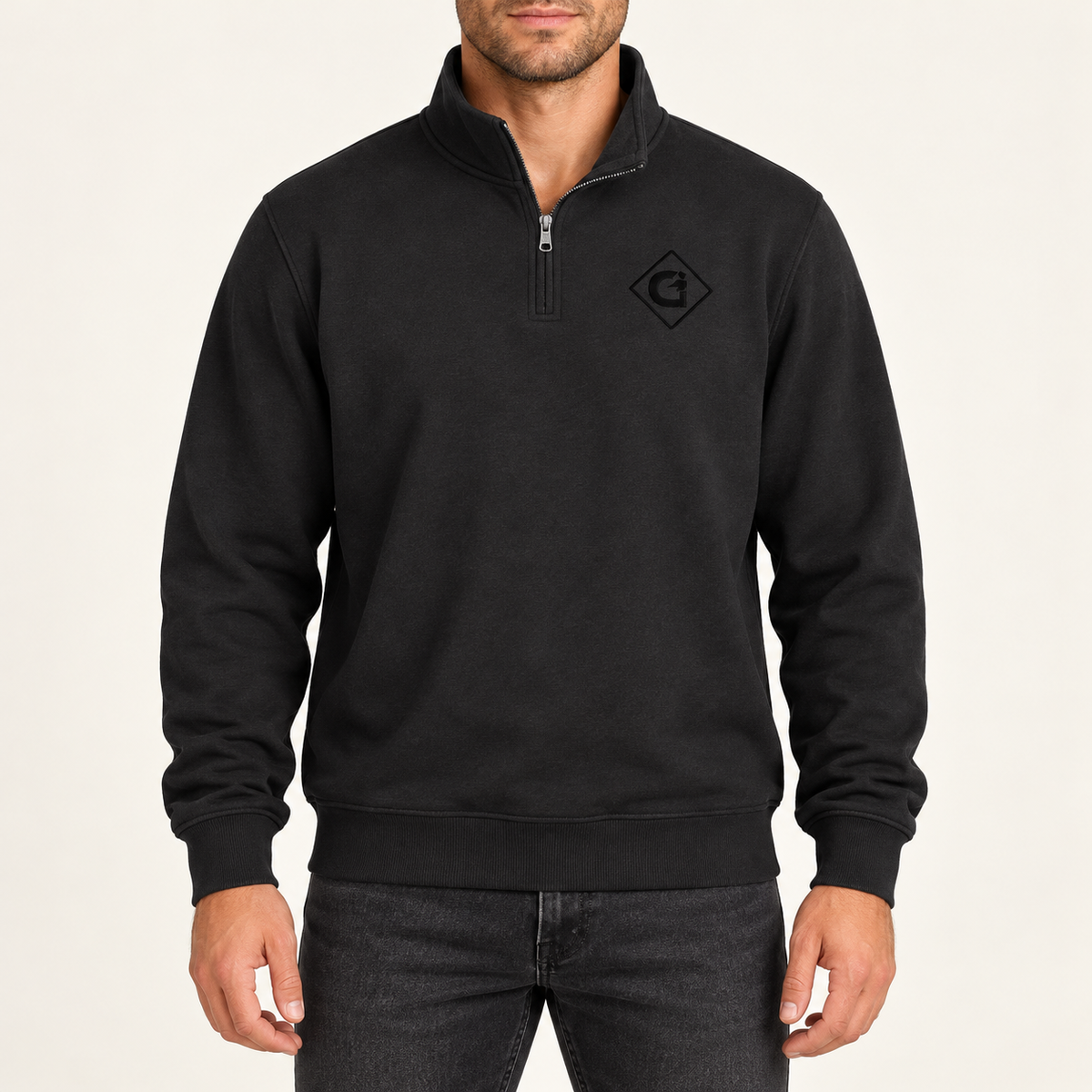 Chandail 1/4 Zip - Noir