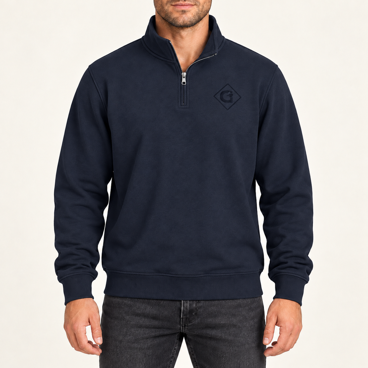 Chandail 1/4 Zip - Marine