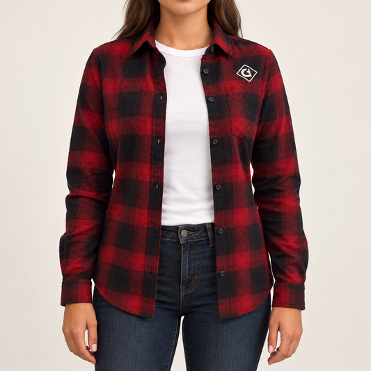 Chemise à carreaux rouge (femme)