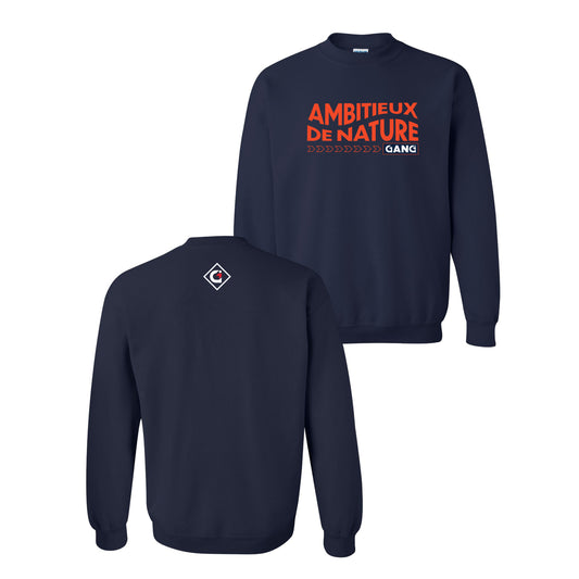 Nouveau modèle // Crewneck - Marine - Ambitieux de nature