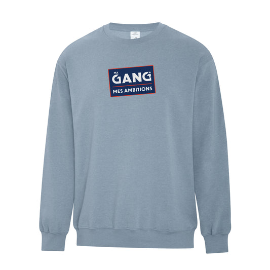 Nouveau modèle // Crewneck bleu gris - Ma Gang, mes ambitions