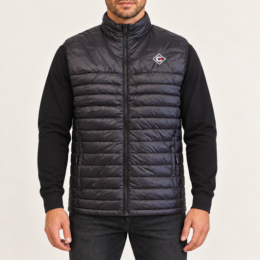 Veste isolante sans manche noire (homme)