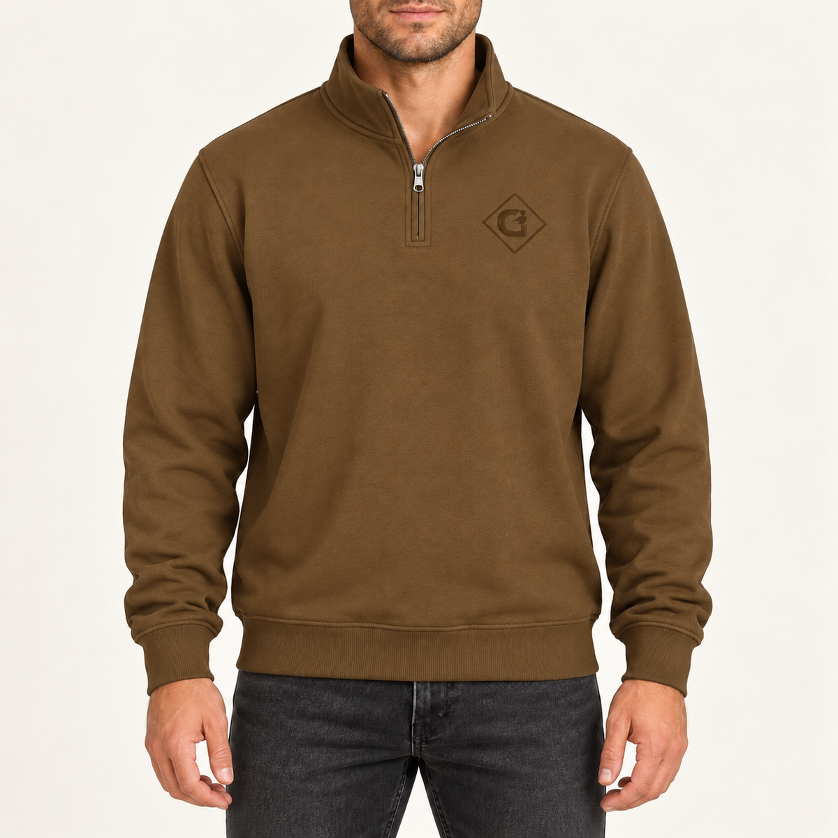 Chandail 1/4 Zip - Caramel