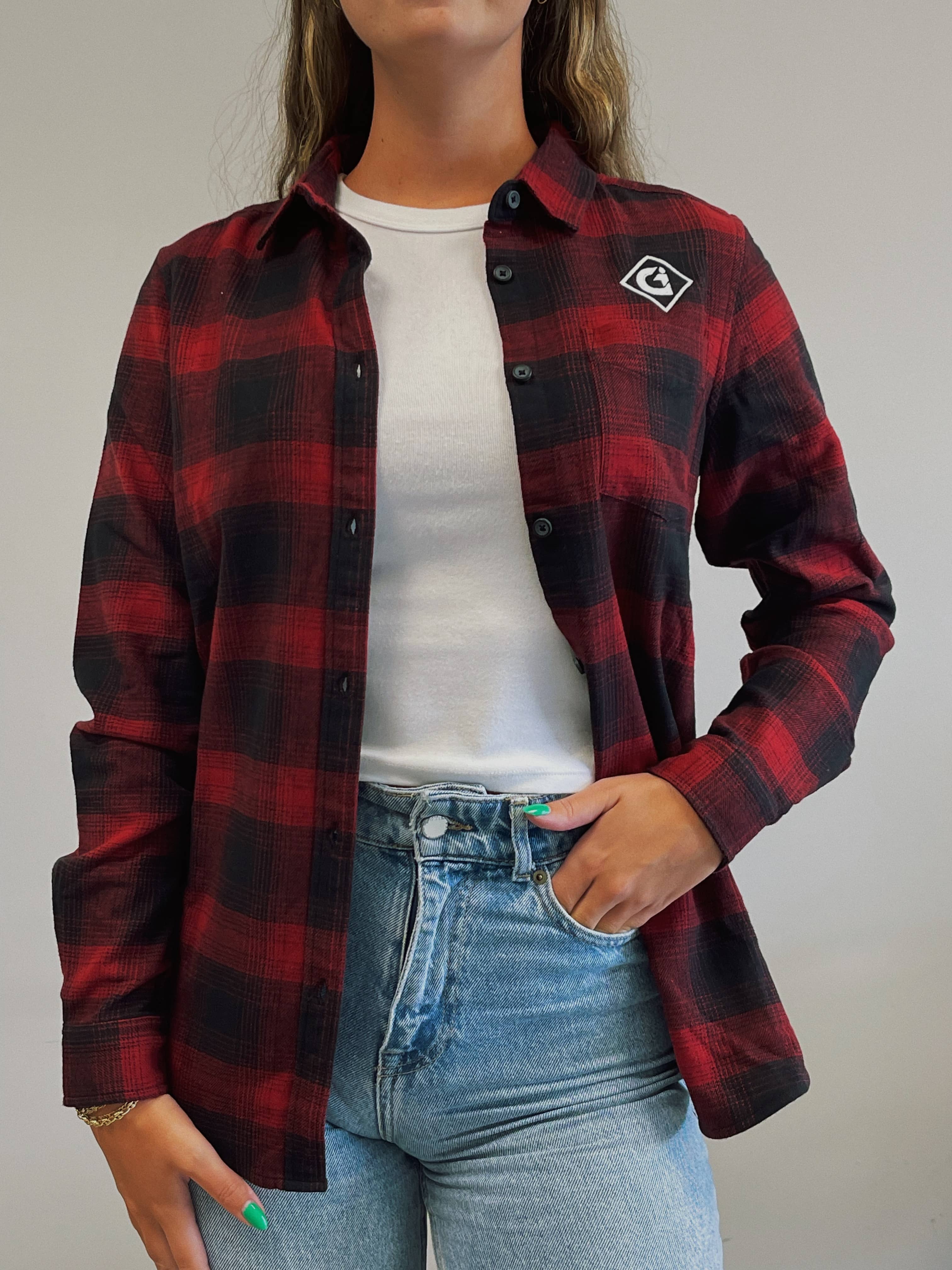 Red checkered shirt women