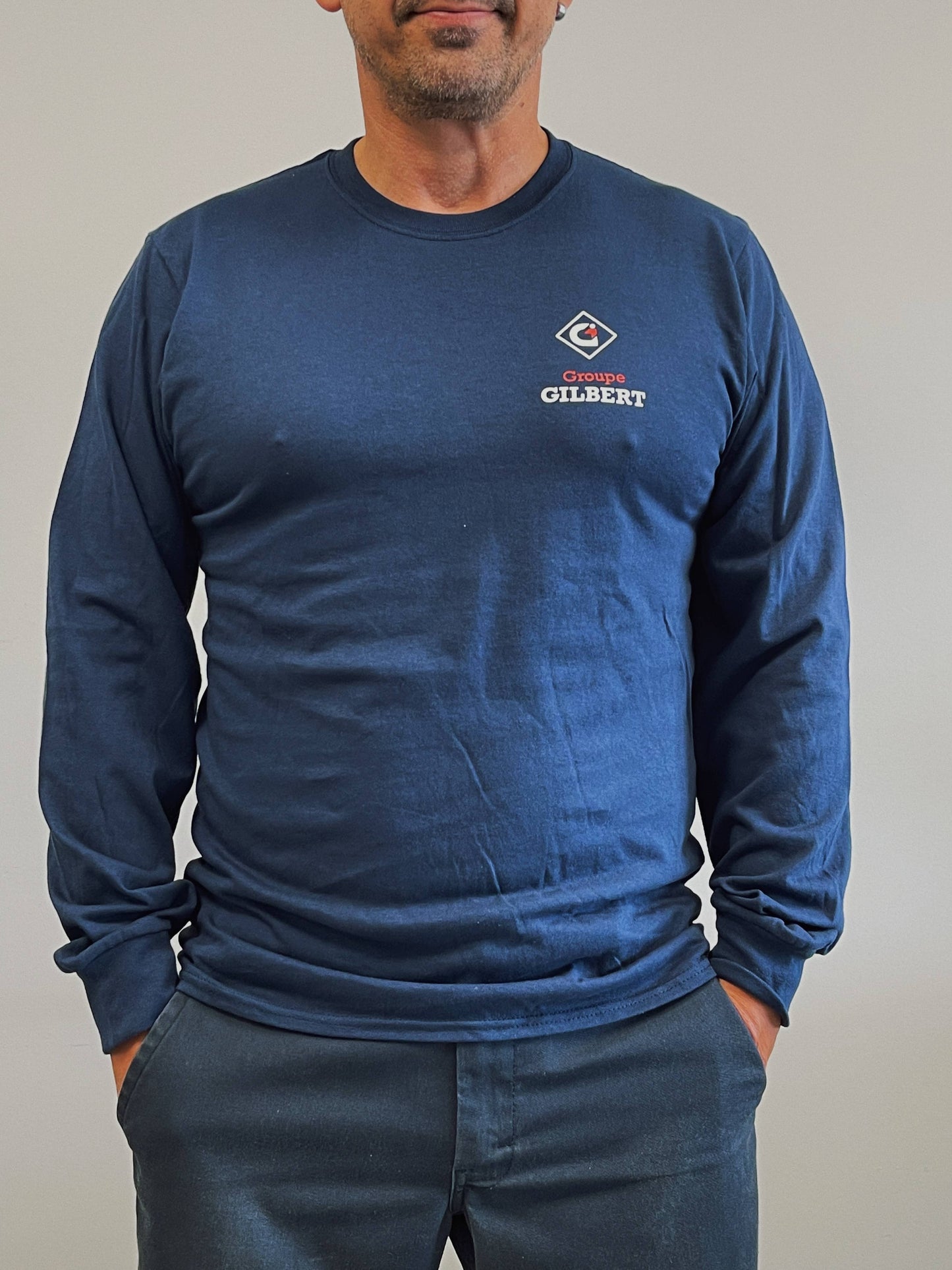Blue long sleeve t-shirt
