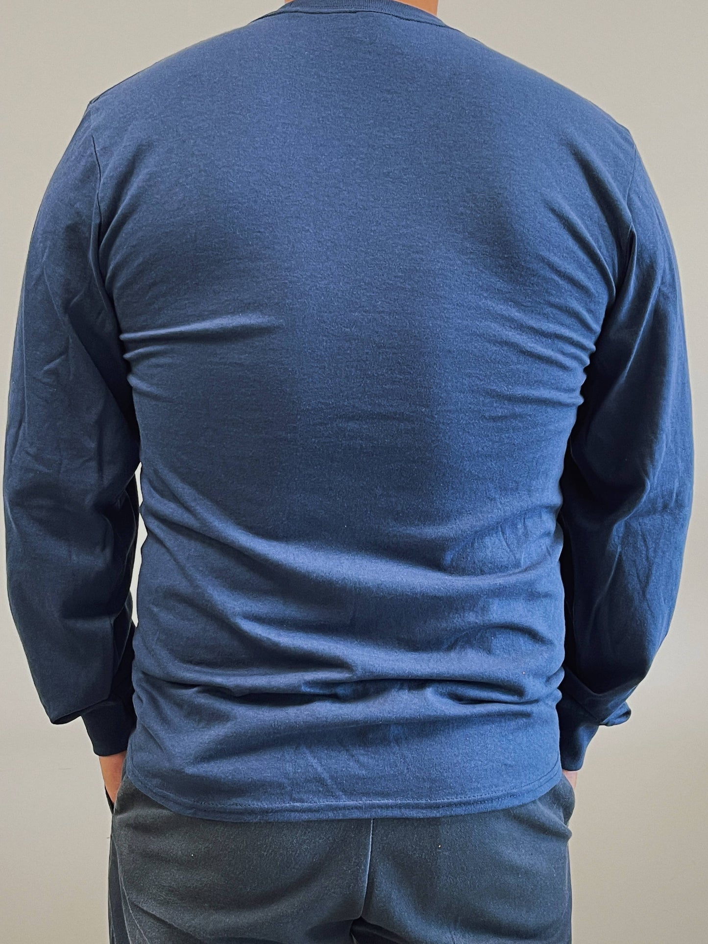 Blue long sleeve t-shirt