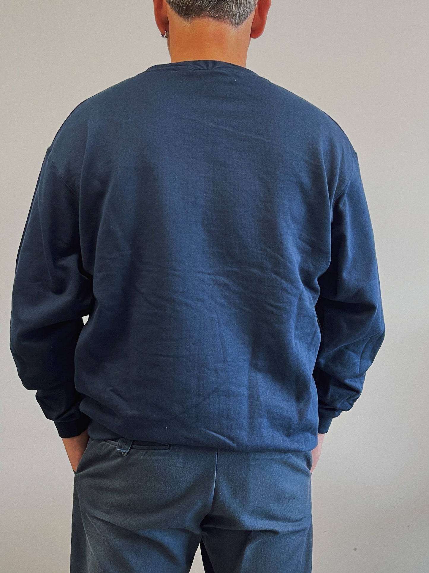 Navy crew neck sweater