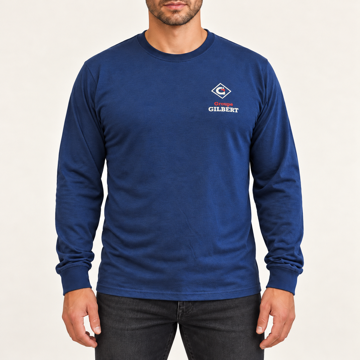 T-shirt à manches longues bleu