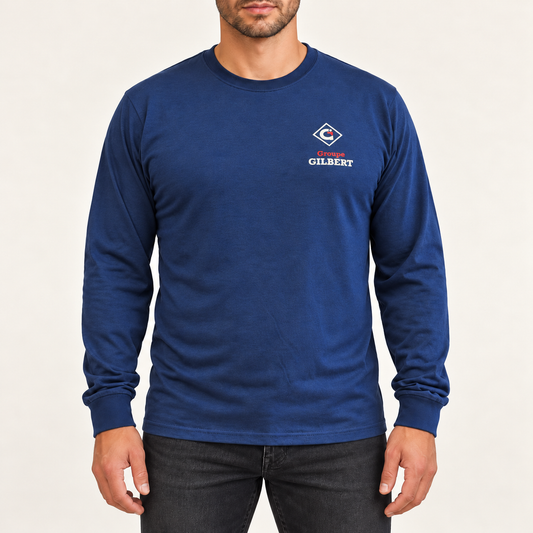 T-shirt à manches longues bleu