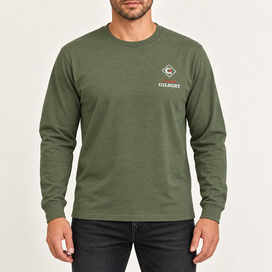 T-shirt à manches longues vert kaki